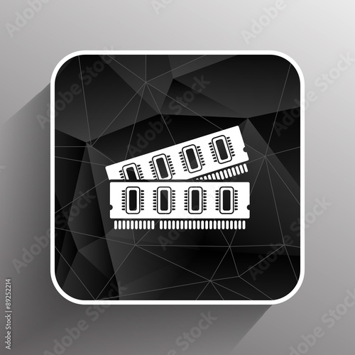 icon of memory chip RAM hardware rom power