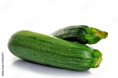 Tableau sur toile Fresh zucchini isolated on white