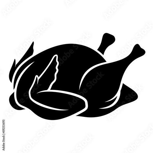 Fried chicken silhouette