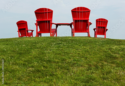 Red Adirondack Muskoka Chairs