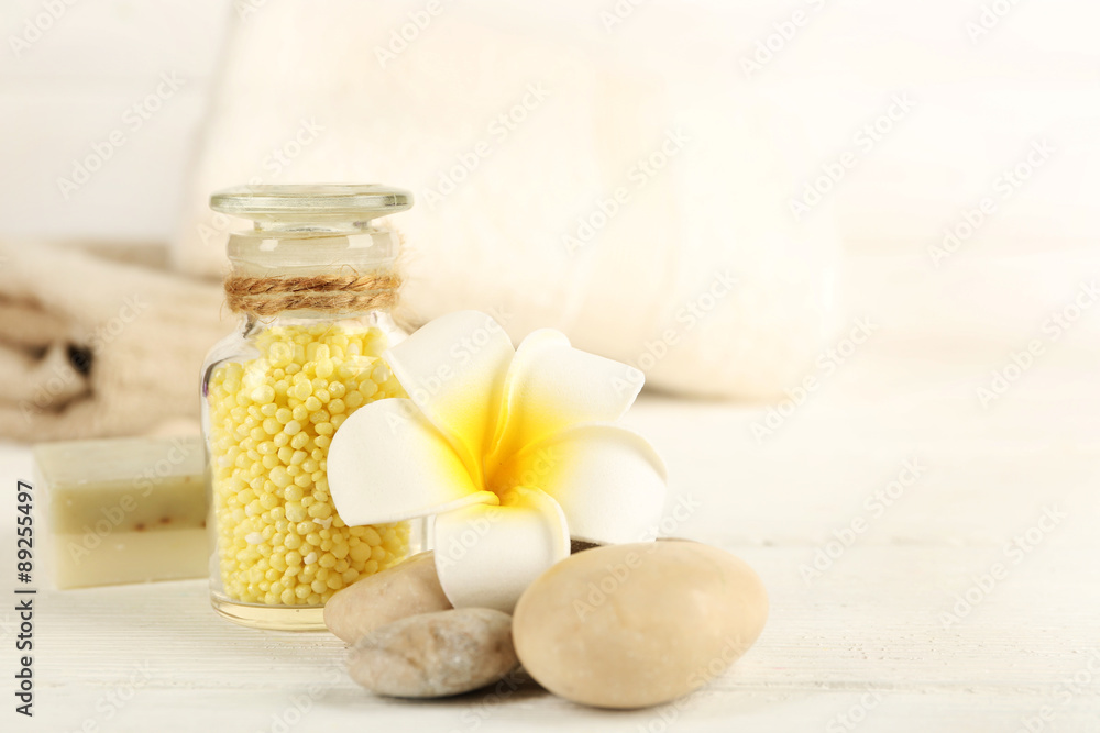 Spa treatments on light background Spa treatments on light background