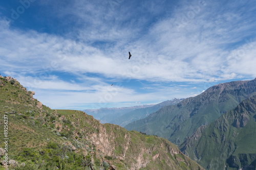 Beautiful Natural view from The Colca Canyon, the deepest canyon