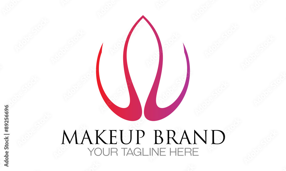 Makeup Brand Logo Icon Vector Stock Vector