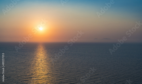 Sunset over the Aegean Sea at Rhodes