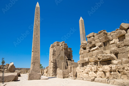 Fotografiet Obelisk of Queen Hapshetsut in Karnak, Egypt