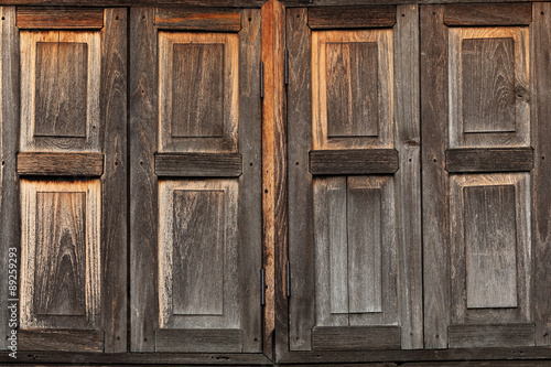 Beautiful ancient wooden windows texture background