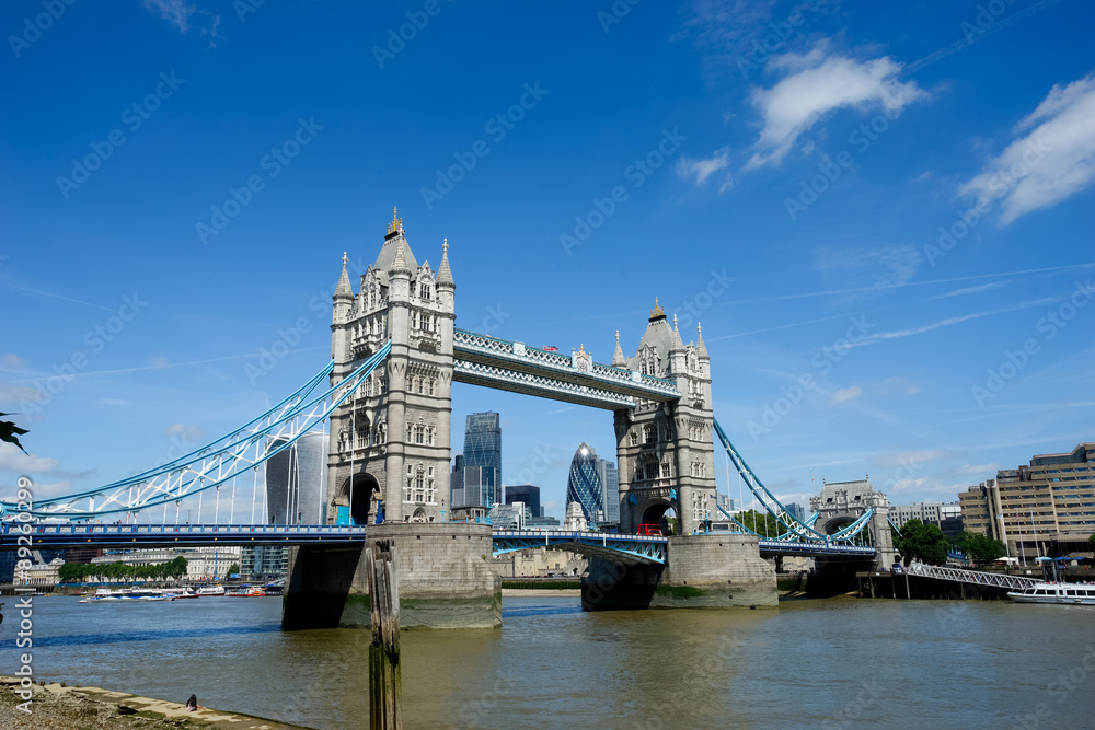 Tower Bridge in summer, London, England