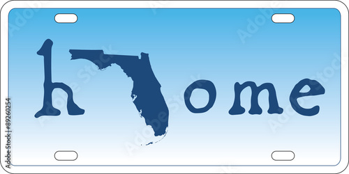 Florida state license plate vector