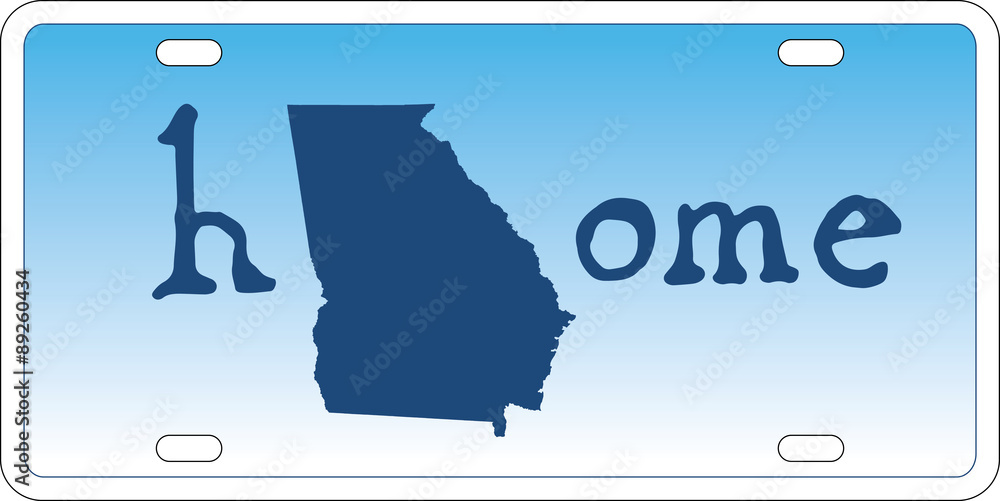 Georgia state license plate vector Stock Vector | Adobe Stock