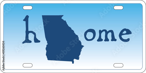 Georgia state license plate vector
