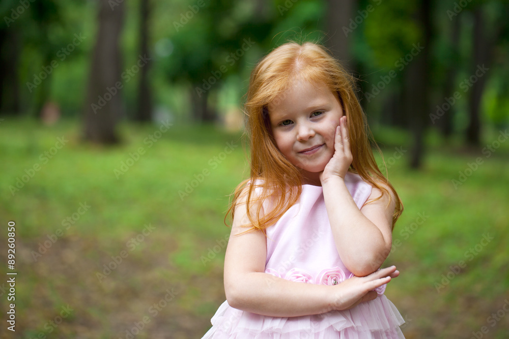 Close up, portrait of little redheaded girl Close up, portrait of little redheaded girl