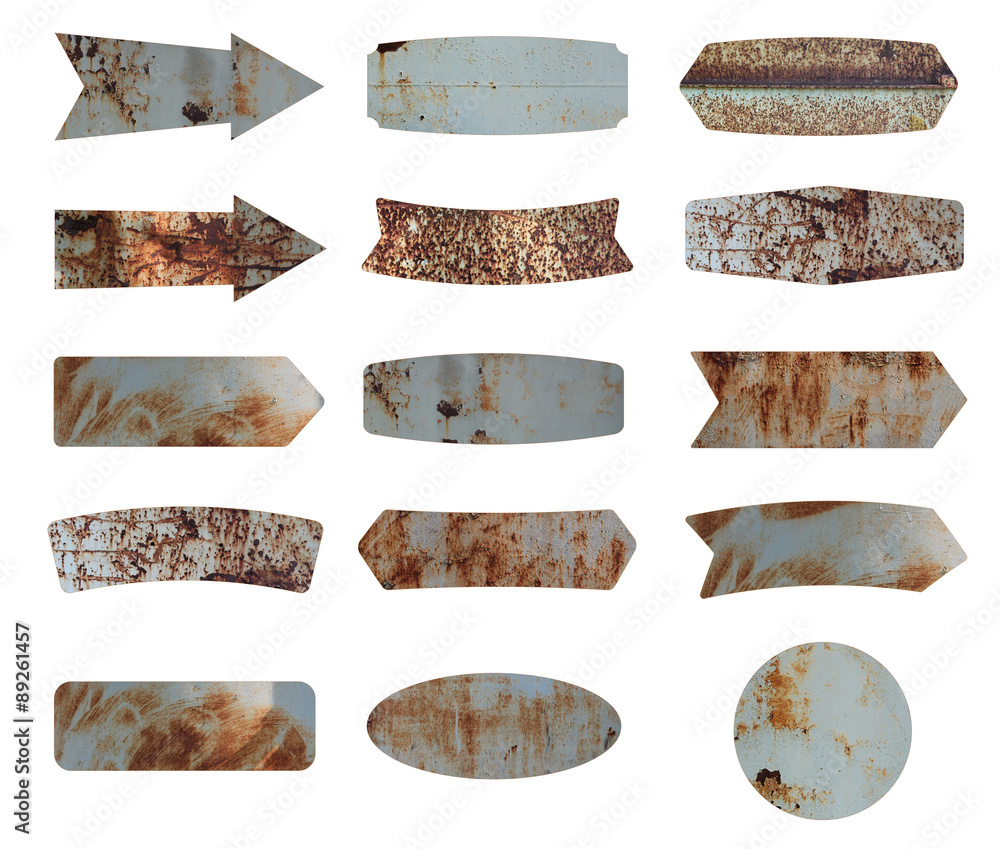 Old metal sign isolated on white background Stock Photo | Adobe Stock
