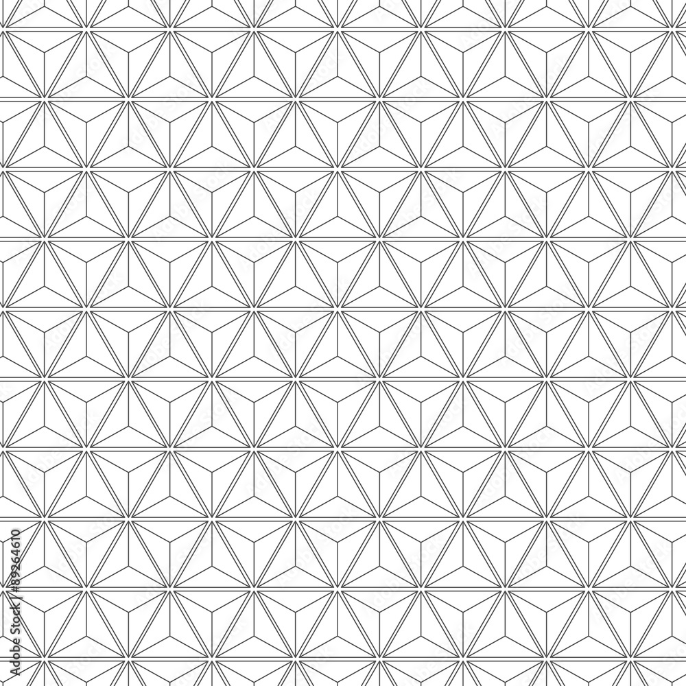 Seamless Geometric Lines Black and White Hexagon Vector Pattern Seamless Geometric Lines Black and White Hexagon Vector Pattern