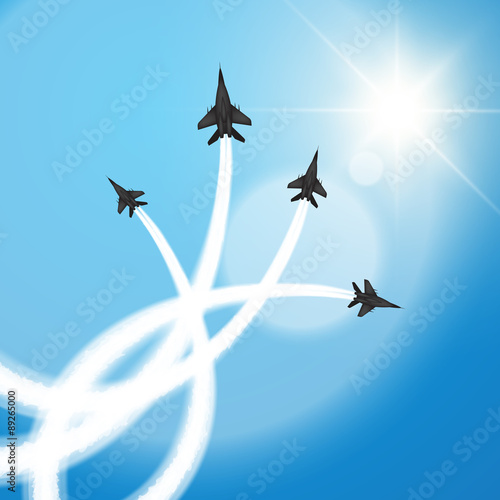 Fighters at air show