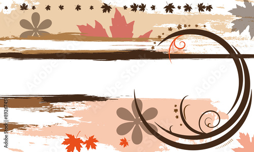 Herbst | abstrakter Hintergrund mit Textfreiraum in floralem Design