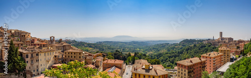 Panorama over Umbria from the top of Perugia