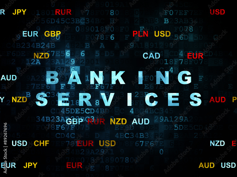 Fototapeta premium Banking concept: Banking Services on Digital background