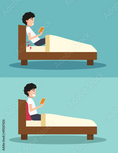 Best and worst positions for read a book
