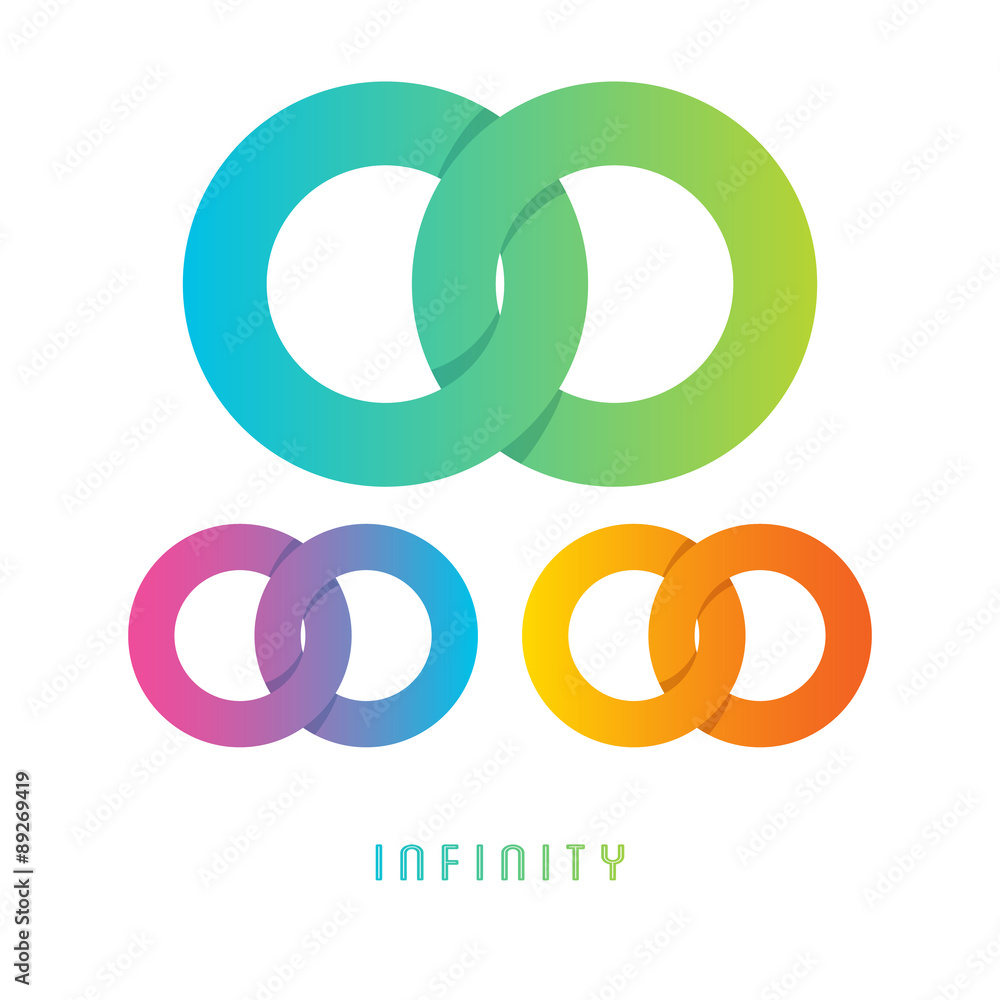Obraz premium Infinity sign, different colored