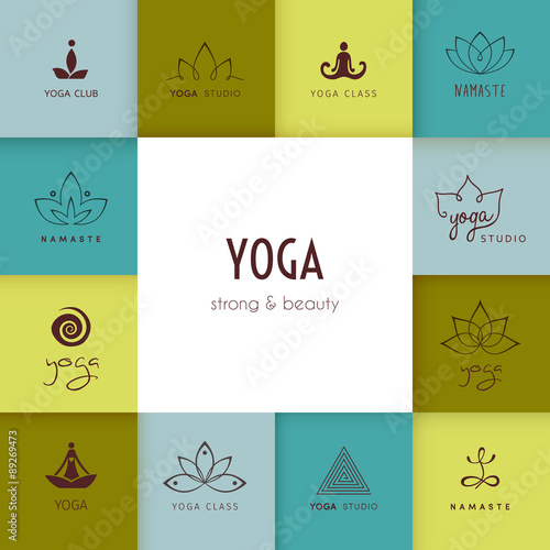 Set of logos for a yoga studio