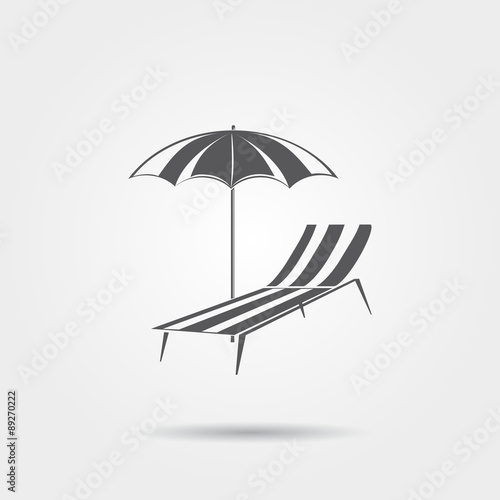Beach chair icon