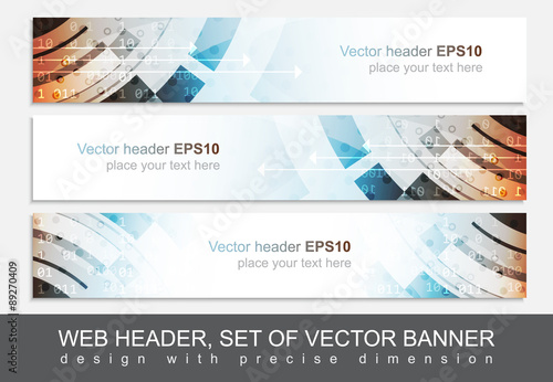 Web header or banner for your project, vector illustration