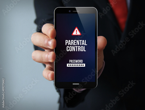 parental control businessman smartphone