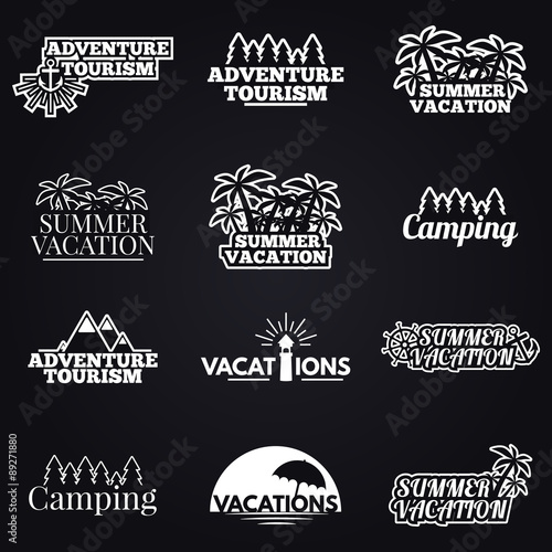 Traveling and vacation icons Set