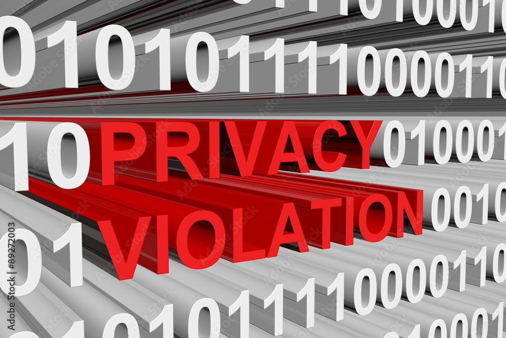 privacy violation is presented in the form of binary code