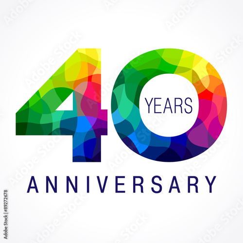 40 anniversary color logo
