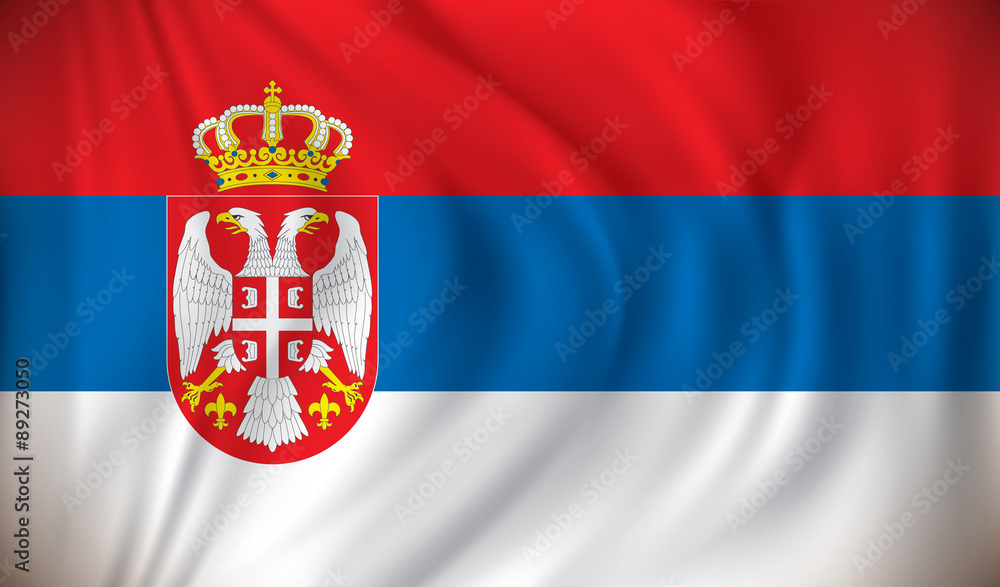 Obraz premium Flag of Serbia