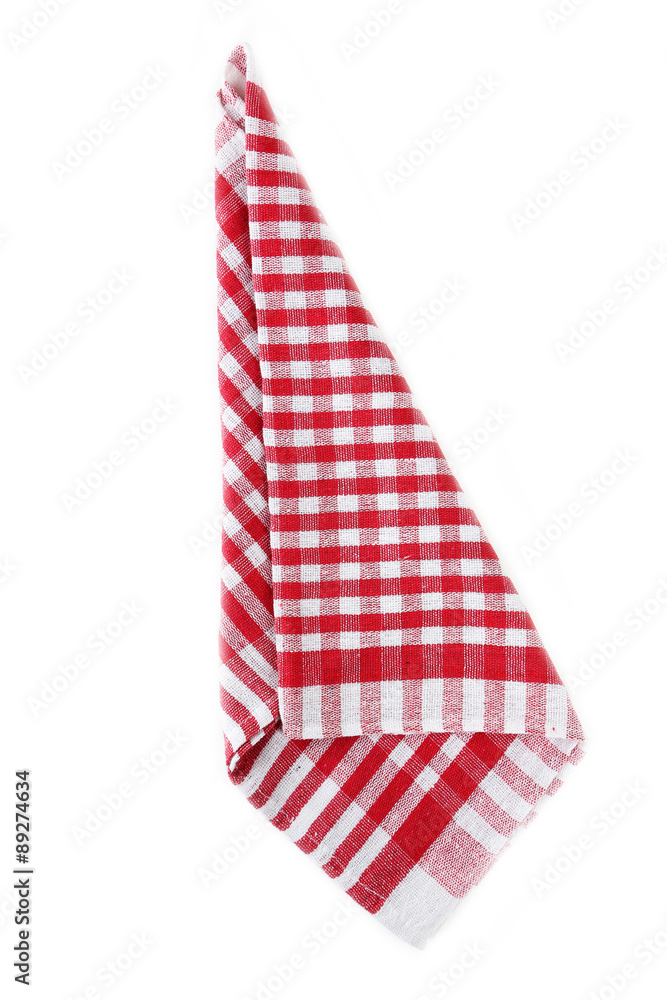 Obraz premium Red napkin isolated on white