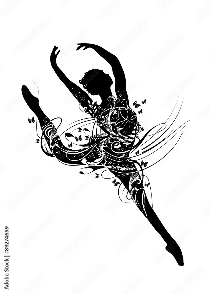 Naklejka premium Ballerina Fantasie