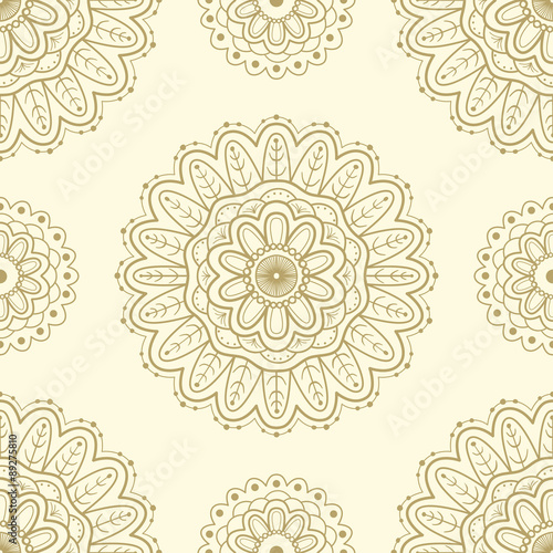 Ethnic seamless pattern. Lace pattern design. Hand drawn vector background. Can be used for textile design, web page background, surface textures, wallpaper