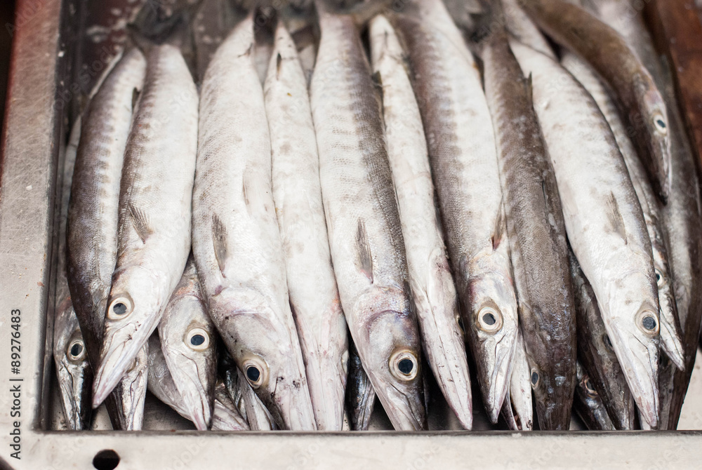 Obraz premium Mackerels in a market