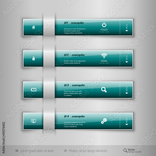 Modern business tabs - infographics - template for web design or