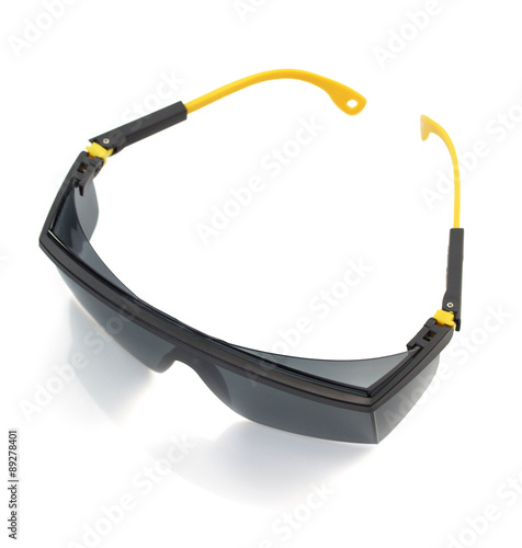 safety glasses isolated on white
