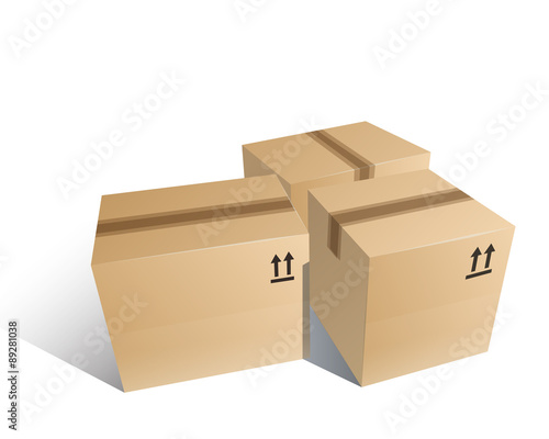 Group of cardboard boxes