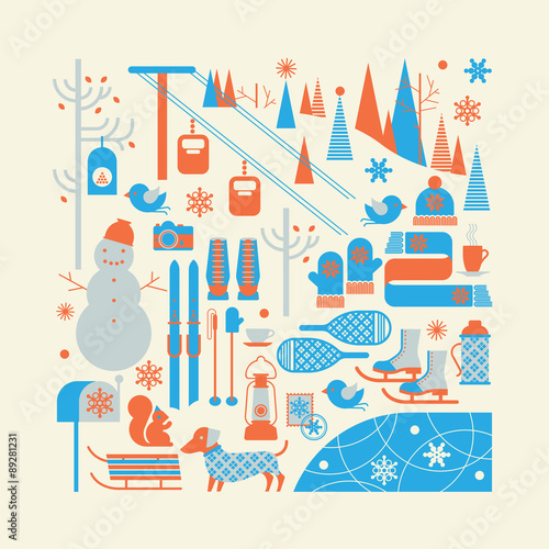 Composition with winter sports