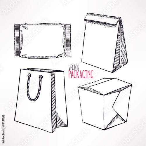 four different types of sketch packaging