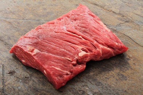 Tableau sur toile raw uncooked brisket flat iron steak