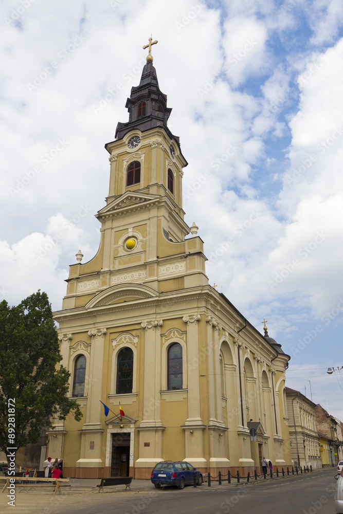 Obraz premium Church with the Moon - Oradea