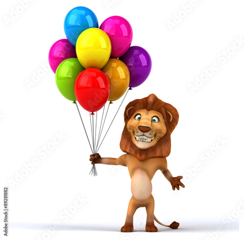 Fototapeta Naklejka Na Ścianę i Meble -  Fun lion