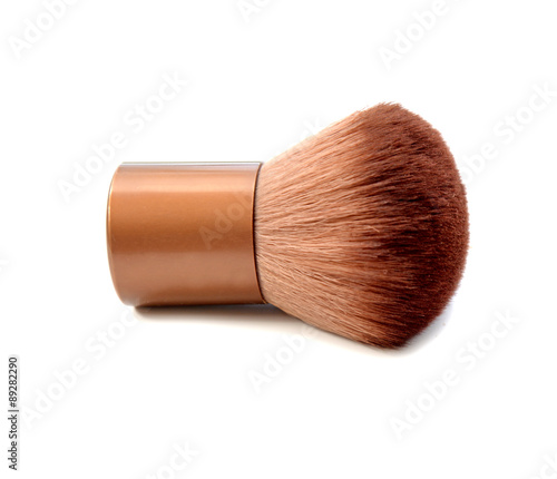 brown make up brush isolated on white