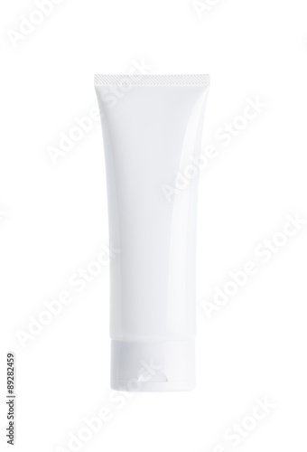 Cosmetic tube isolated on white background 
