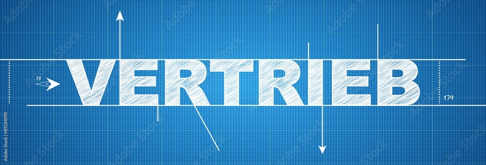 Fototapeta premium Blueprint | Vertrieb | Verkauf | Sales