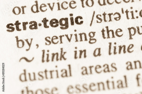 Dictionary definition of word strategic