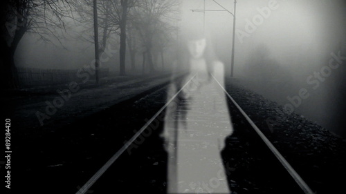 Horror Sequence of Scary Female Ghost