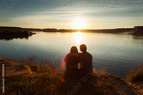 friends at sunset