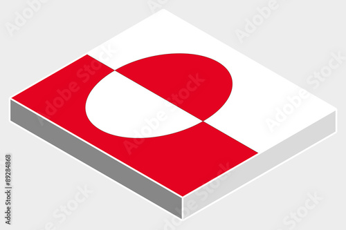 Free Download 3D Isometric Flag Illustration of the country of  Greenland - GFXLoad